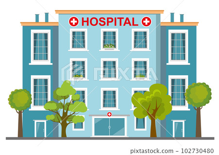 hospital or clinic building,isolated on white background 102730480