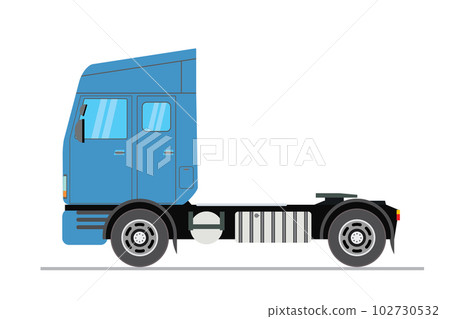 Blue semi truck Blue semi truck 102730532