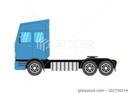 Big blue and black semi truck. Big blue and black semi truck. 102730534