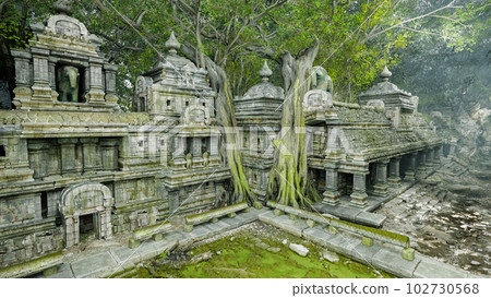 Ancient temple ruins, 3d render 102730568