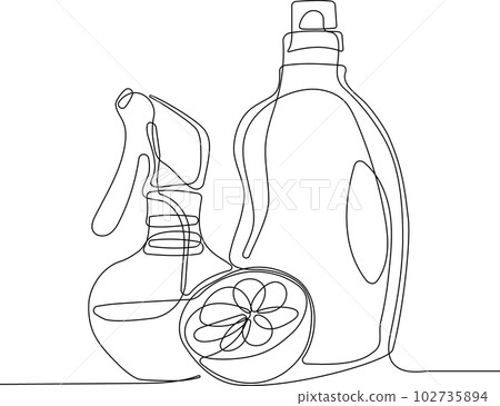 Home cleaning service landing page design concept, illustration of janitors with cleaning tools. Vector illustration 102735894