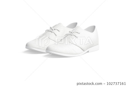 Blank white casual shoes mockup, half-turned view 102737161