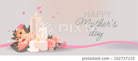 Happy mothers day illustration with woman holding a Flowers. Thank you card with blooming flowers. Use for Boarding Pass, birthday card, invitations, Birthday card Vector illustration Happy mothers day illustration with woman holding a Flowers. Thank you card with blooming flowers. Use for Boarding Pass, birthday card, invitations, Birthday card Vector illustration 102737210