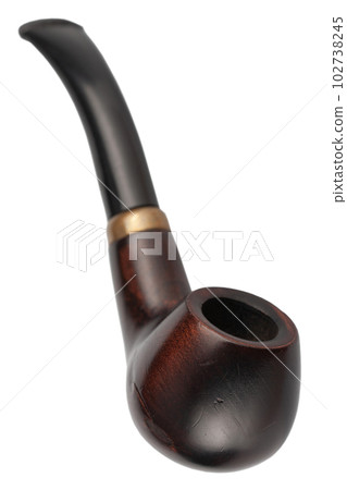 Tobacco pipe isolated on a white Tobacco pipe isolated on a white 102738245