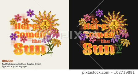 Peace Symbol 70'S T-Shirt - Bright Colors Tshirt - Peaceful Peace Symbol 70'S T-Shirt - Bright Colors Tshirt - Peaceful