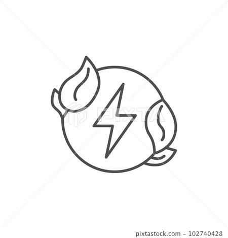 Green energy related vector linear icon Green energy related vector linear icon 102740428