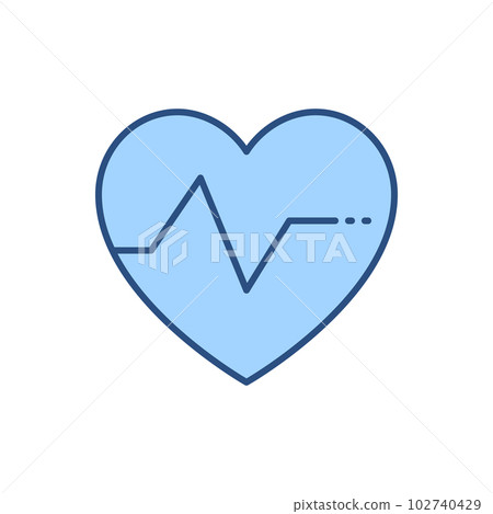 Heartbeat Ratev related vector icon. 102740429