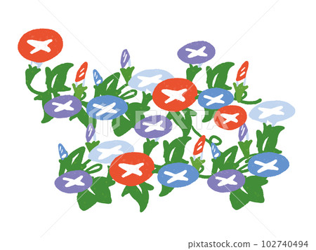 牽牛花水彩手繪風格的插圖 牽牛花水彩手繪風格的插圖 102740494