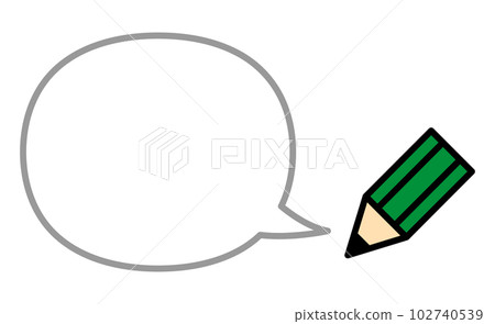Pencil and speech bubble Pencil and speech bubble 102740539