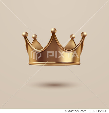 Vector 3d Realistic Golden Crown Icon Closeup... - Stock Illustration ...