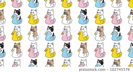 dog seamless pattern french bulldog duck rubber swimming ring inflatable pet puppy doodle vector cartoon gift wrapping paper tile background repeat wallpaper scarf isolated illustration design [Conver dog seamless pattern french bulldog duck rubber swimming ring inflatable pet puppy doodle vector cartoon gift wrapping paper tile background repeat wallpaper scarf isolated illustration design [Conver 102745576
