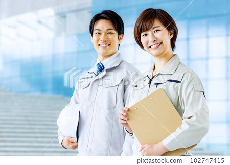 Work clothes men and women business 102747415