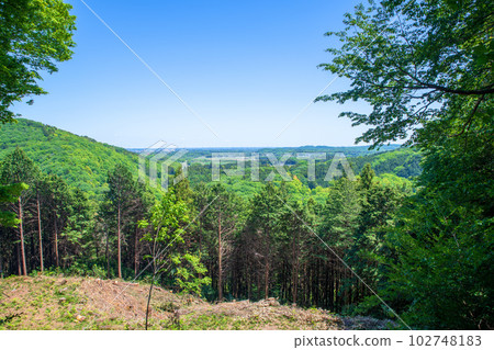 小倉城遺址，靠近主樓，從常川鎮的觀景台看 102748183