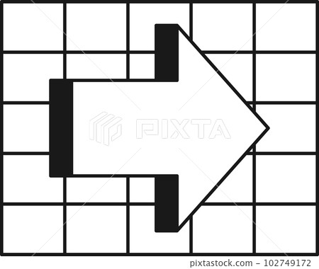 Arrow symbol. Turn right. Transparent flat design element. Arrow symbol. Turn right. Transparent flat design element. 102749172