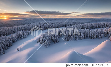 AI-generated image/Polar scenery Sunset/Sunrise 5 102749354