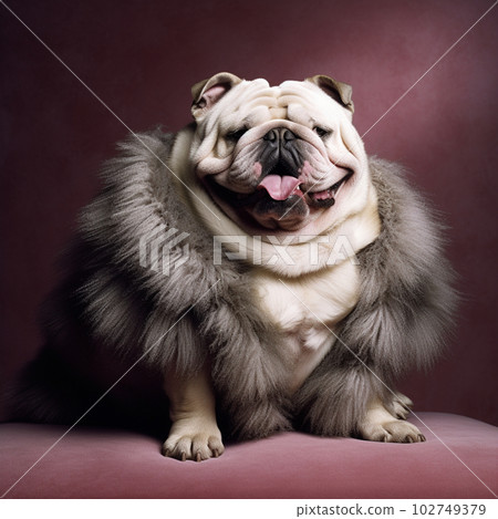 bulldog in fur bulldog in fur 102749379