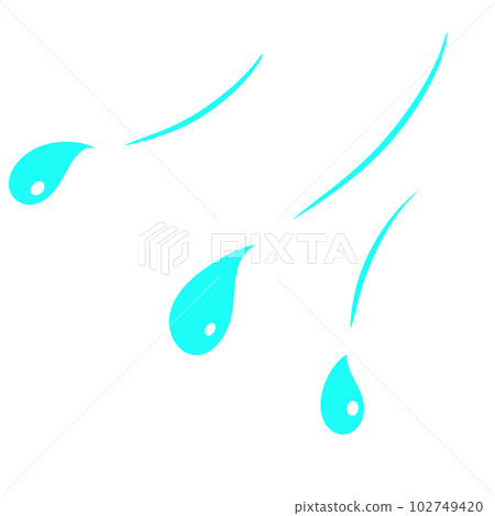 Drops of water falling from the sky on a rainy day 102749420