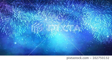 Fireworks Tanabata Milky Way summer background Fireworks Tanabata Milky Way summer background 102750132