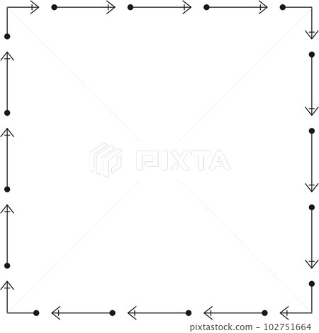 Arrow pattern square frame on transparent background. PNG illustration. Arrow pattern square frame on transparent background. PNG illustration. 102751664