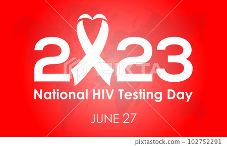 2023 Concept National HIV Testing Day health care concept vector banner template design. Medical treatment, hiv protection, virus prevention theme. 2023 Concept National HIV Testing Day health care concept vector banner template design. Medical treatment, hiv protection, virus prevention theme. 102752291