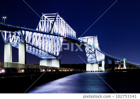 Tokyo Gate Bridge Lighted Up 102753141