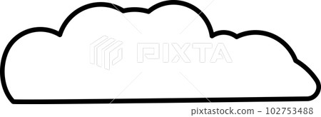 Cloud element in PNG type. Flat illustration style. Minimal object. 102753488