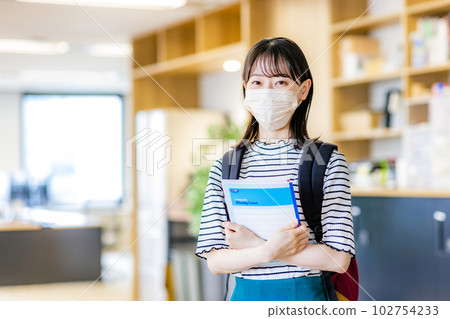 College student mask 102754233