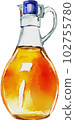 Maple syrup bottle watercolor style vector illustration 102755780