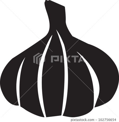 garlic icon. garlic bulb sign. vegetable symbol. flat style. 102756654