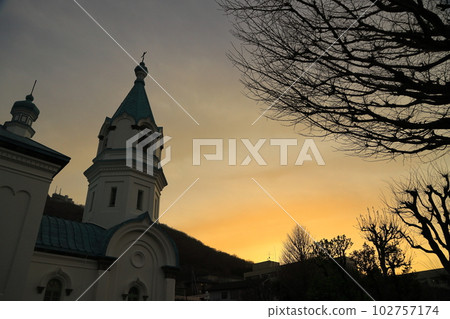 夕陽下的教堂 夕陽下的教堂 102757174
