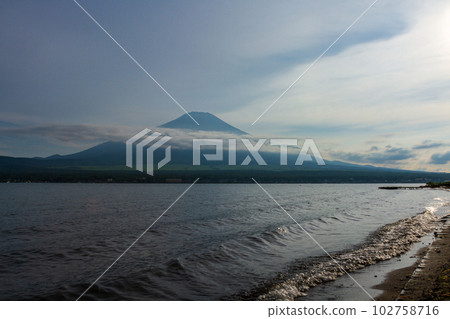 山梨縣南都留郡山中湖村 山中湖及周邊風景 山梨縣南都留郡山中湖村 山中湖及周邊風景 102758716