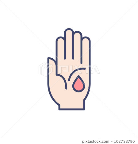 Wound related vector icon. 102758790