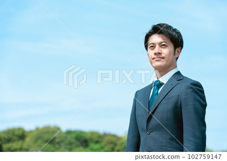 Blue sky and businessman Blue sky and businessman 102759147