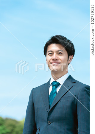 Blue sky and businessman Blue sky and businessman 102759153