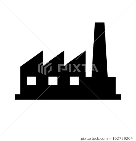 工廠剪影圖標。製造業和工業。向量。 工廠剪影圖標。製造業和工業。向量。 102759204