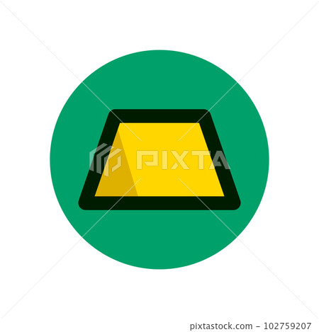 Round green gold bar icon. gold ingot. vector. Round green gold bar icon. gold ingot. vector. 102759207