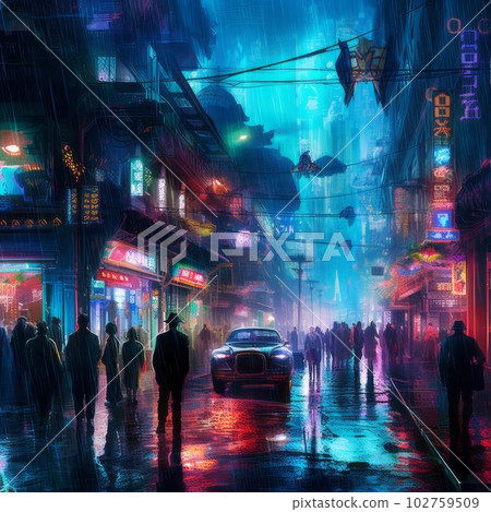 賽博朋克城市景觀景觀,背景圖像,生成 AI AI 圖像 賽博朋克城市景觀景觀,背景圖像,生成 AI AI 圖像 102759509