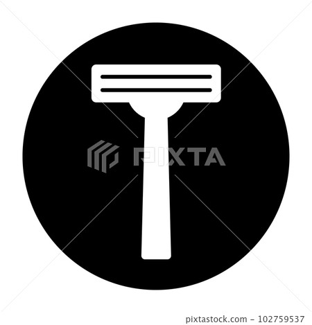 Round razor silhouette icon. vector. Round razor silhouette icon. vector. 102759537