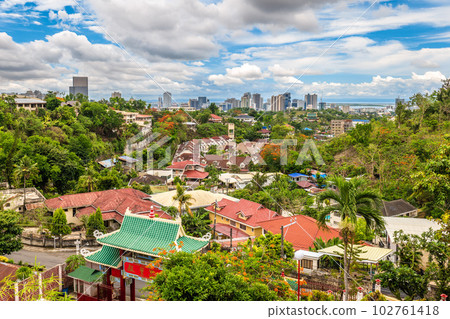 Scenery of Cebu city fromTaoist Temple in Philippines. Translation 102761418