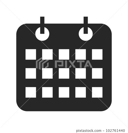 Calendar silhouette icon. schedule. schedule. vector. Calendar silhouette icon. schedule. schedule. vector. 102761440