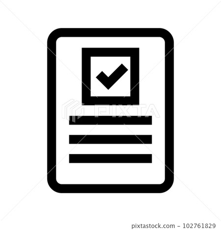 Simple checklist icon. Questionnaire sheet. vector. 102761829