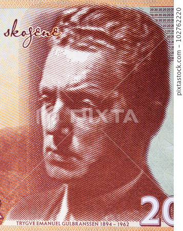 .Trygve Emanuel Gulbransse a portrait from money .Trygve Emanuel Gulbransse a portrait from money 102762220