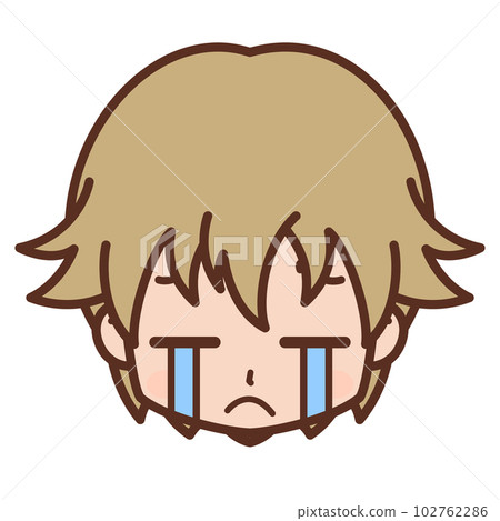 人臉/面部表情圖標（哭/傷心/震驚/後悔）/男/年輕[5] 102762286
