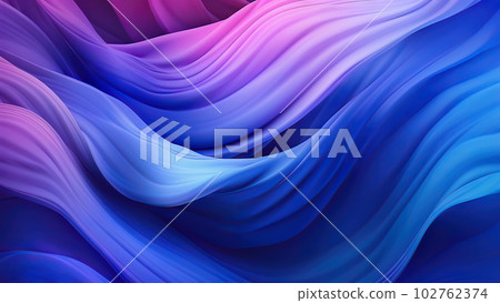 Blue Violet 3D Silky Waves as Abstract Background for Your Project 102762374