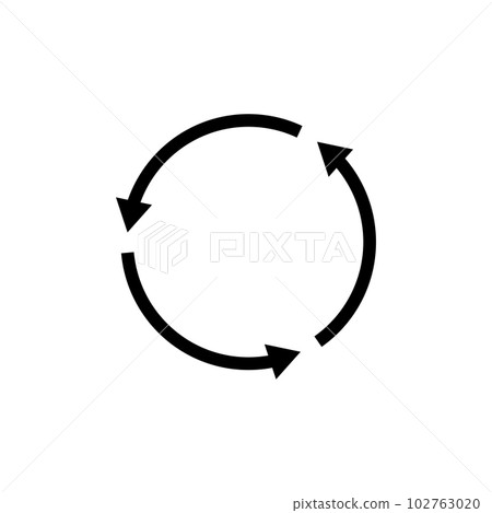 rotating arrows. linkage or synchronization. vector. 102763020