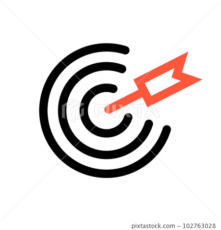 目標和箭頭圖標。飛鏢。目標。向量。 目標和箭頭圖標。飛鏢。目標。向量。 102763028