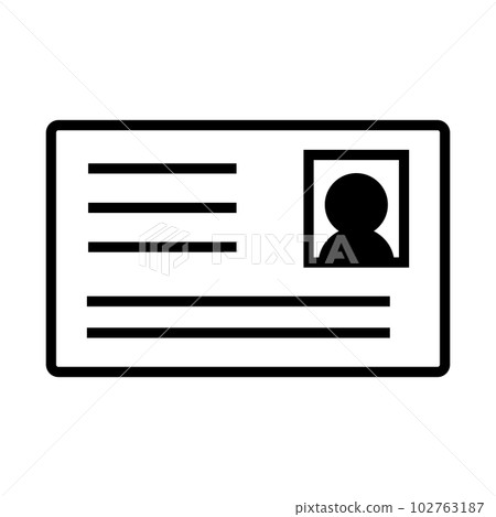 License card icon. Identification card icon. vector. 102763187