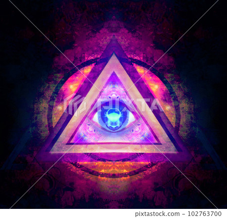 illustration of a third eye mystical sign 102763700