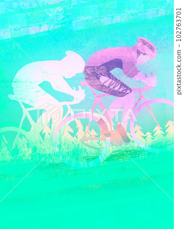 Peleton Cycle race - abstract raster card Peleton Cycle race - abstract raster card 102763701