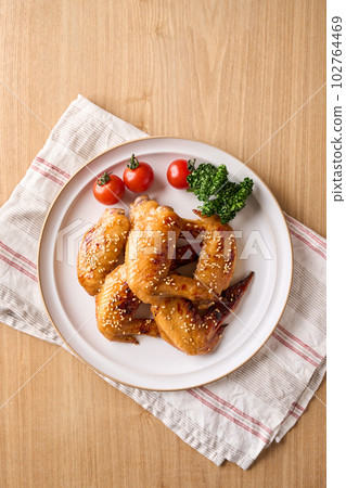 Teriyaki chicken wings 102764469